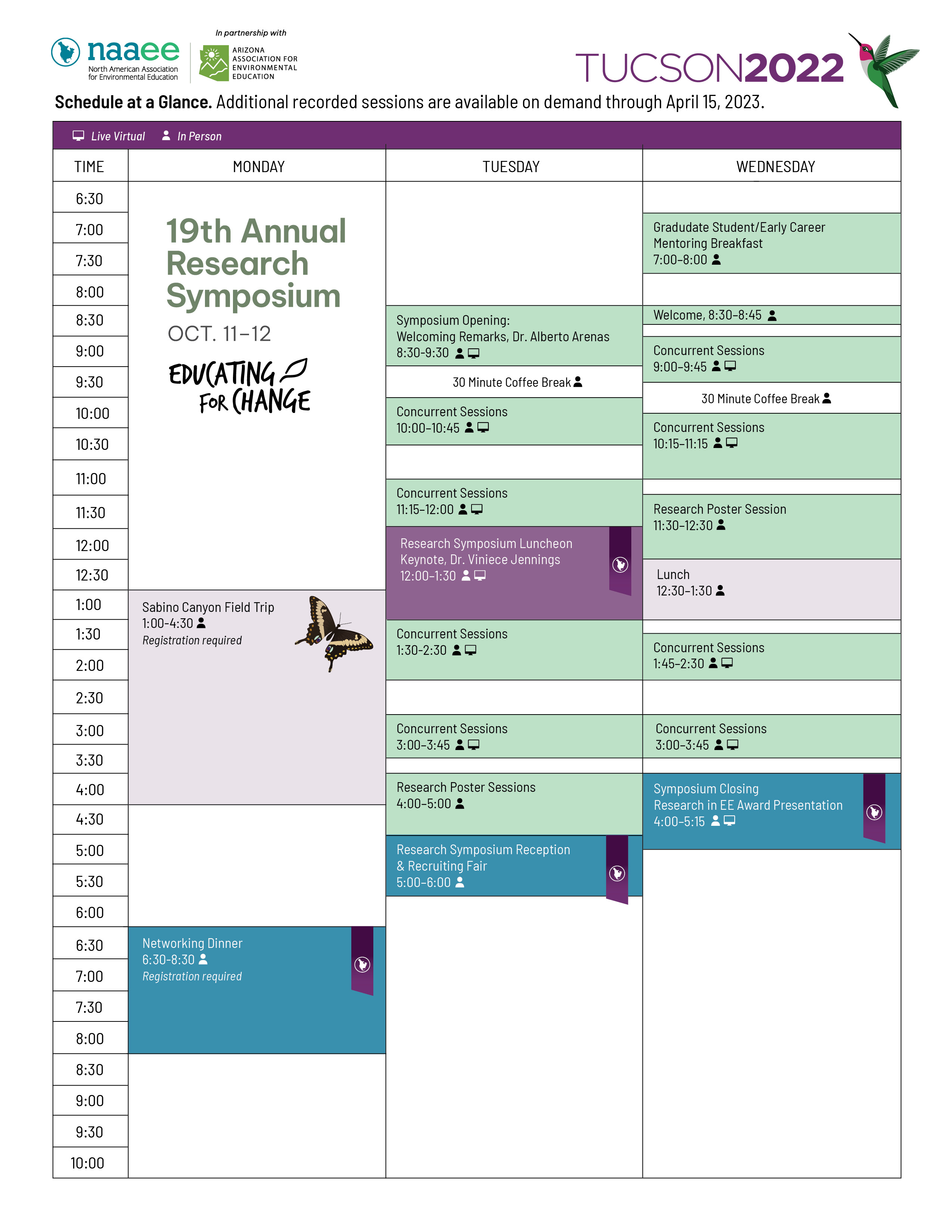 Research Symposium Schedule NAAEE Conference